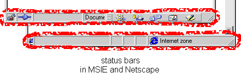 status bars in popup windows