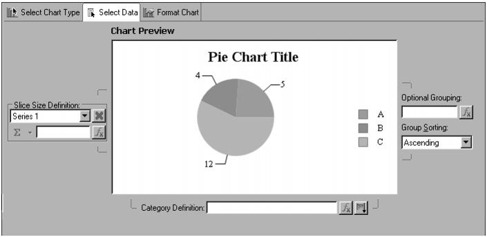 Figure 14-5 Previewing the chart in the upper section of Select Data