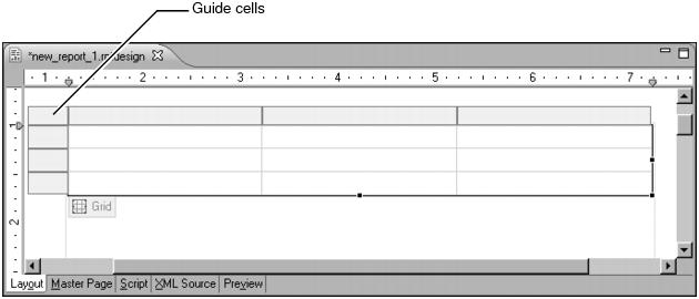 Figure 5-1 Guide cells support adding rows and columns