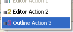 Readme menu with one renamed editor action