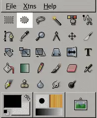 Ellipse Select icon in the Toolbox