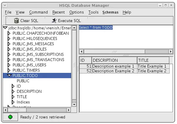 The HSQL Database Manger