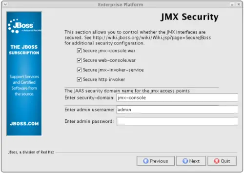 Configure JMX Security
