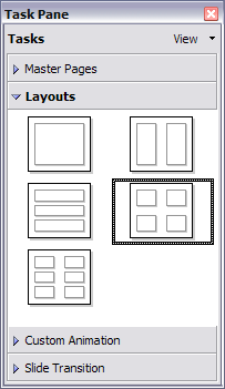 Layouts for handouts