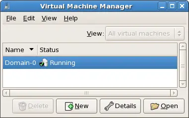 Displaying a virtual machine's status