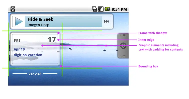 Standard Widget Sizes in Landscape Orientation